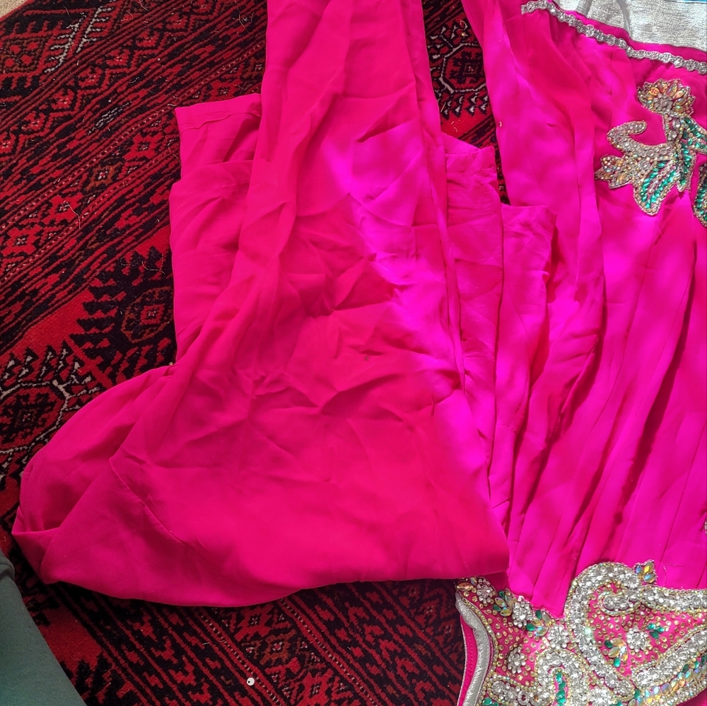 Vibrant Pink Kids Dress - Picture 3 of 5